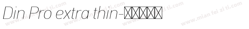 Din Pro extra thin字体转换